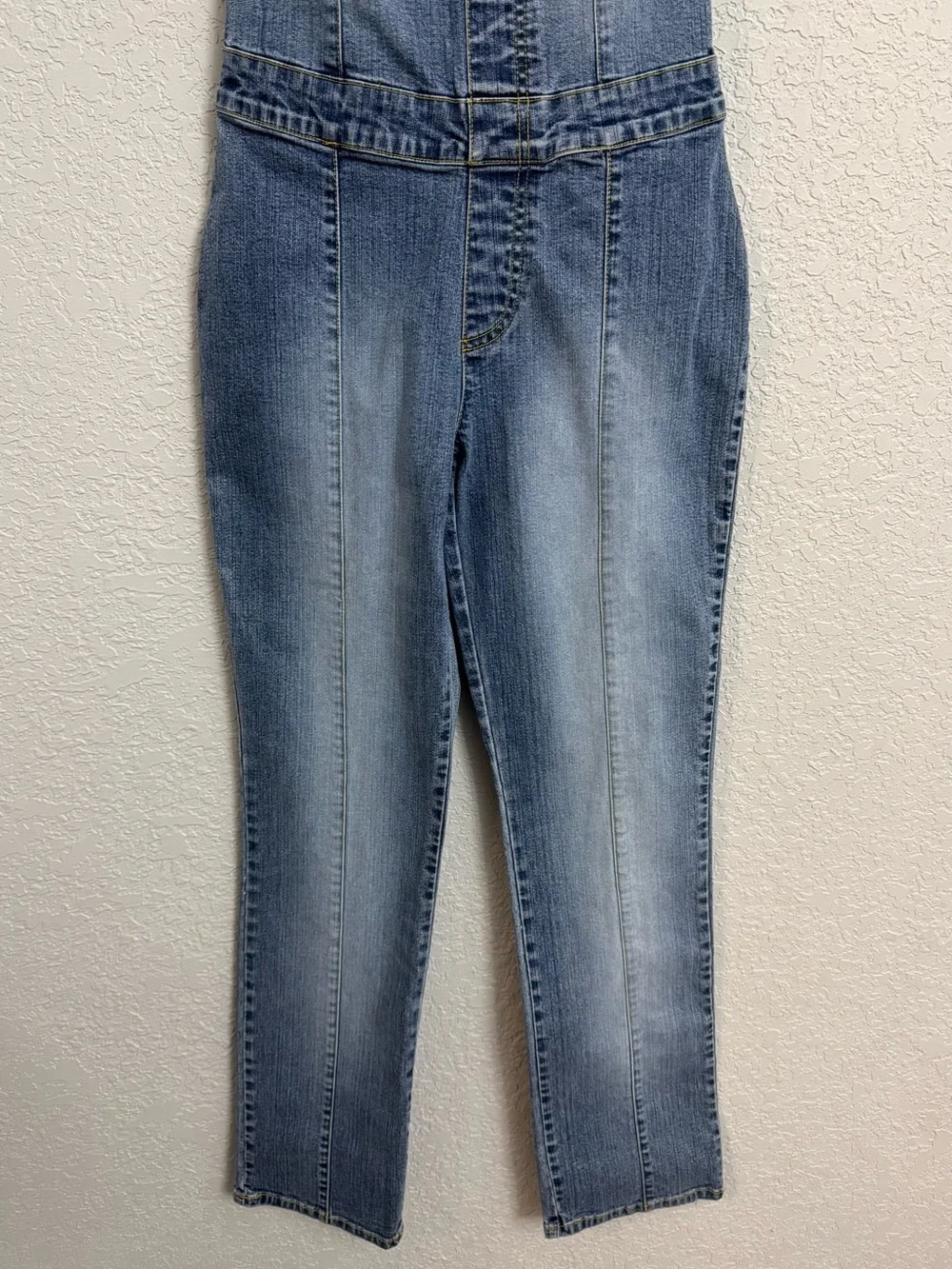 Azzure Denim Y2K Strapless Light Blue Denim Strapless Overalls